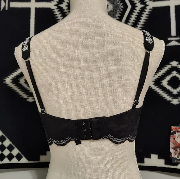 🖤 EUC Victoria's Secret Dream Angels Push Up W/O Padding Unlined Plunge Bra, 34 - Picture 15 of 16